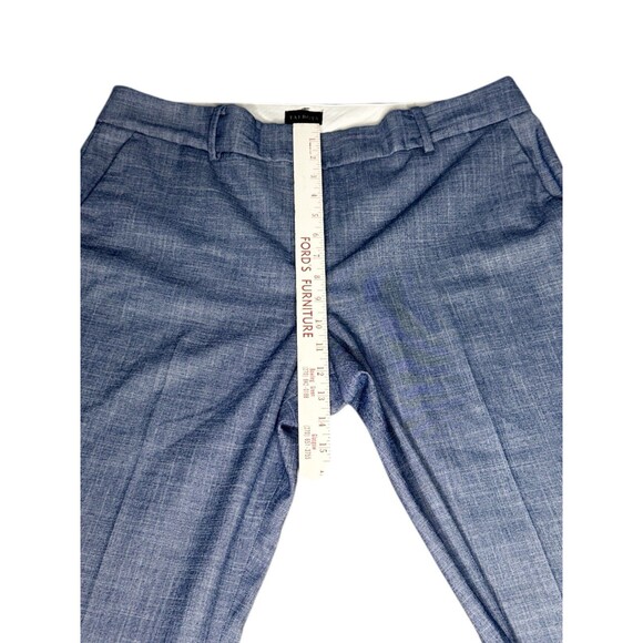 Talbots Hampshire Ankle Pants 16 Sharkskin Blue Straight Leg High Rise Business - Picture 4 of 8